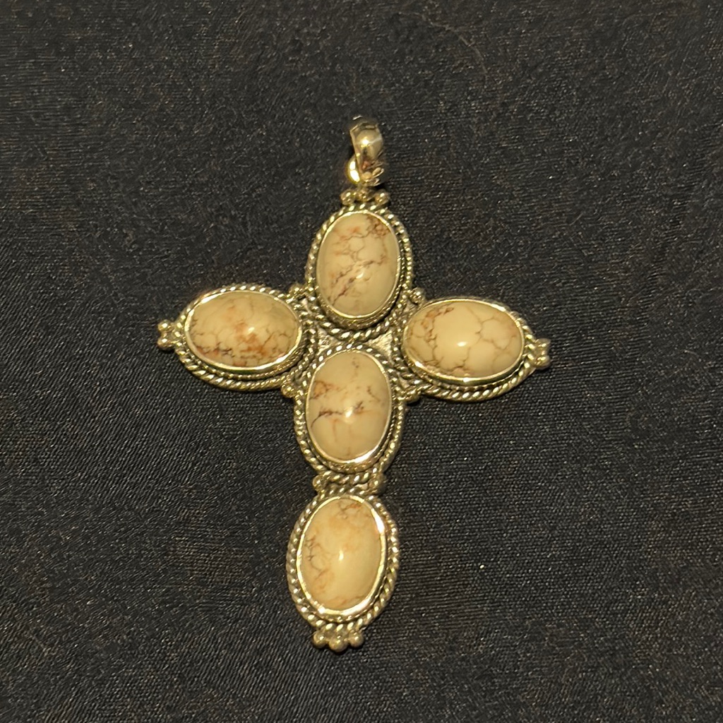 Pendant - Wildhorse Jasper Cross 59$